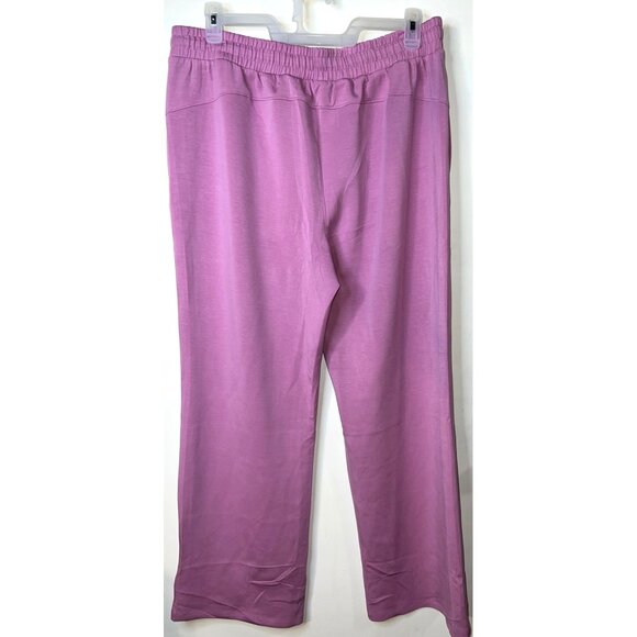 Members Mark Womens Orchid Relaxed Wide Leg Pants XL Soft Fabric Drawstring Pink - Picture 2 of 5